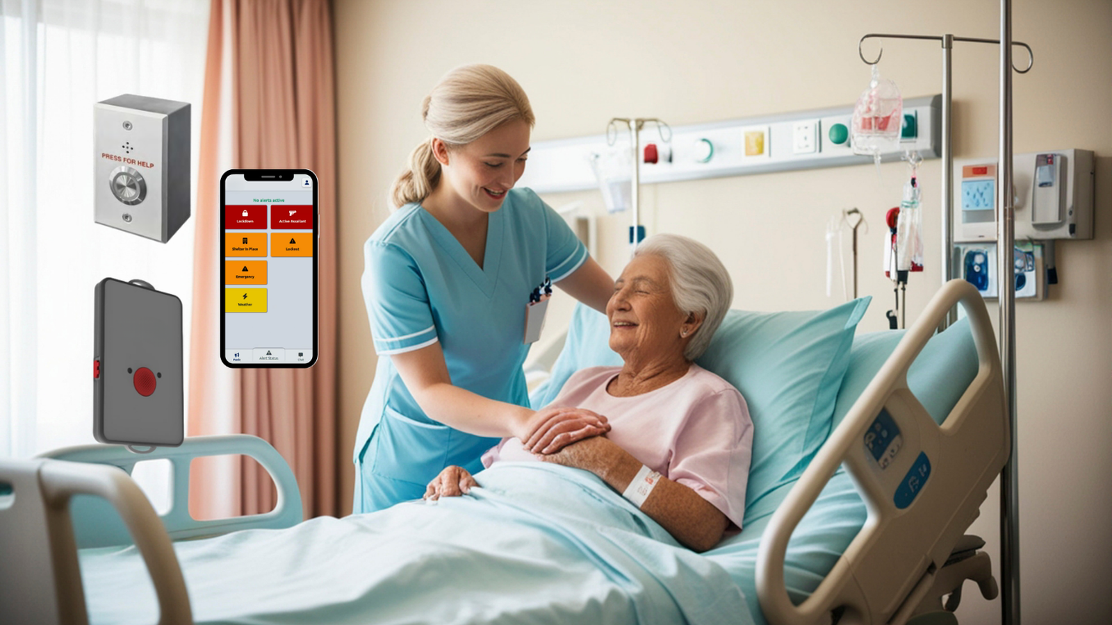 Discreet staff duress and panic buttons for hospitals and clinics